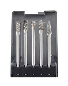 AST2185 image(0) - Astro Pneumatic 5pc Long Double Cut Carbide Burr Set 4.5"