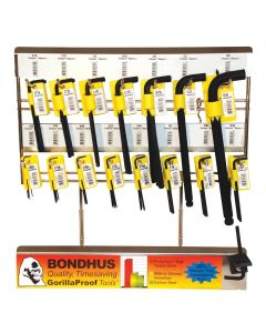 BND18250 image(0) - Bondhus Corp. 15PC SAE Hex Key Metal Display Rack