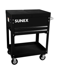 SUN8035 image(0) - SUNEX Compact Slide Top Utility Cart, Black