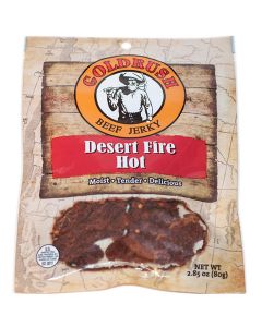 GRJ72134 image(0) - Desert Fire Hot 2.85 oz. Goldrush Beef Jerky (12-C