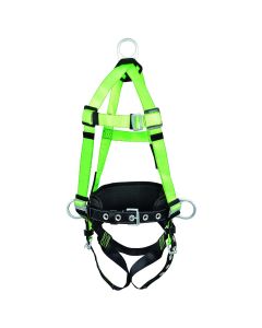 SRWV8255214 image(0) - PeakWorks PeakWorks - Contractor Harness with Positioning Belt - Grommeted Leg Straps - 3D - Class AP - Size XL