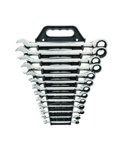 KDT9312 image(0) - GearWrench 13 Piece 72-Tooth 12 Point Ratcheting Combination SAE Wrench Set