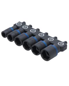 TIT15223 image(0) - TITAN 6-PC METRIC POWER NUT DRIVER SET