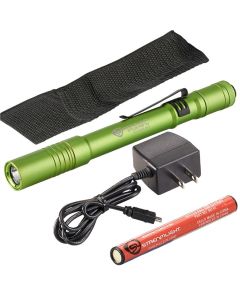 STL66145 image(0) - Streamlight Stylus Pro USB LED 350 Lumen Penlight with 120V AC Charge Cord - Lime Green