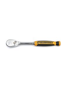 KDT81007T image(0) - GearWrench 1/4 Inch Drive 90-Tooth Dual Material Teardrop Ratchet 6 Inch