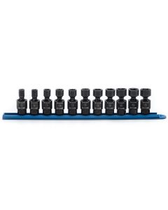 KDT84975 image(0) - GearWrench 11 Piece 3/8 Inch Drive 6 Point Standard X-Core Pinless Universal Impact Metric Socket Set