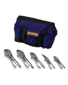 VGP2077704 image(0) - Vise Grip Irwin Vise-Grip 5-Piece Locking Pliers Set in Bag