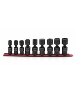 KDT84978 image(0) - GearWrench 9 Piece 1/2 Inch Drive 6 Point Standard X-Core Pinless Universal Impact SAE Socket Set