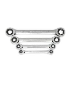 KDT9224D image(0) - GearWrench 4 Piece Double Box Ratcheting E-Torx Wrench Set