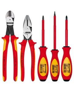 KNIPEX 5PC PLIERS/SCREWDRR TOOL SET-1,000V INSLTD