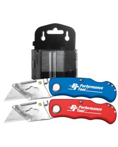 WLMW1720 image(0) - Wilmar Corp. / Performance Tool 52-Piece Folding LB Utility Knife