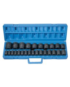 GRE1326M image(0) - Grey Pneumatic 26 PC 1/2 DR STANDARD LENGTH METRIC MASTER SET