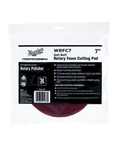 MEGWRFC7 image(0) - Meguiar's Automotive SOFT BUFF ROTARY FOAM CUTTING PAD (7")