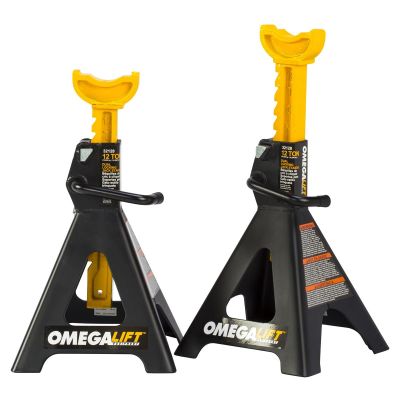 OME32128 image(0) - Omega 12 Ton double locking ratchet style jack stands