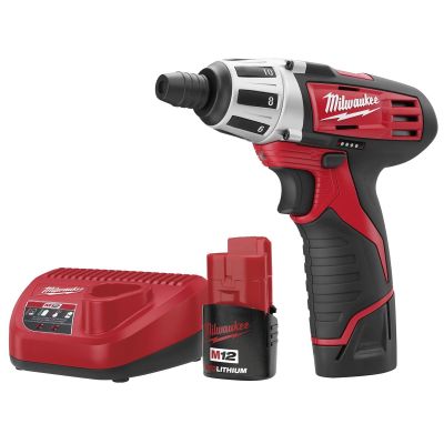 MLW2401-22 image(0) - Milwaukee Tool M12 CORDLESS 1/4" HEX SCREWDRIVER (2) BATT KIT