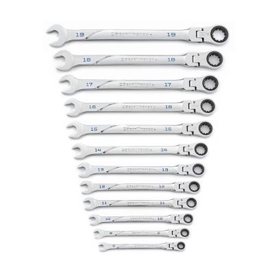 KDT86229 image(0) - GearWrench 12 Piece 120XP Universal Spline XL Flex Head Ratcheting Combination Metric Wrench Set