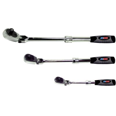 EZRMR482FL image(0) - E-Z Red 3 Piece Locking Flex Head/Extenable Ratchet set