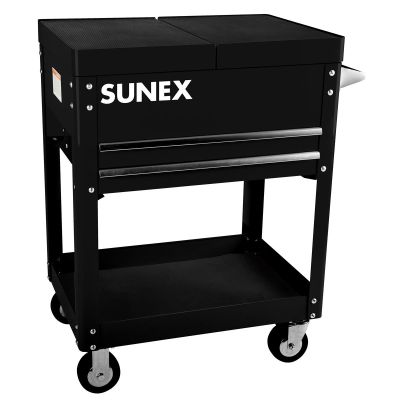 SUN8035 image(0) - SUNEX Compact Slide Top Utility Cart, Black