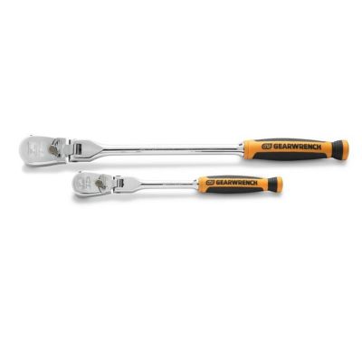 KDT81204P image(0) - GearWrench 2 Piece 1/4 Inch and 3/8 Inch Drive 120XP Dual Material Flex Head Teardrop Ratchet Set