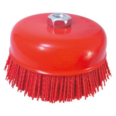 AST4546 image(0) - Astro Pneumatic 6" Nylon Bed Brush, Red, 5/8" thread