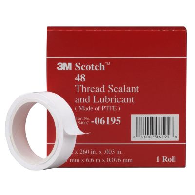 MMM6195 image(0) - SEALANT TAPE SCOTCH PIPE THREAD 1/2" X 260"