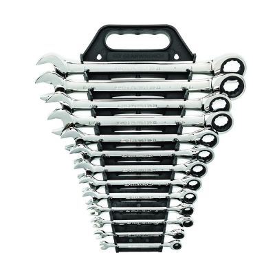 KDT9312 image(0) - GearWrench 13 Piece 72-Tooth 12 Point Ratcheting Combination SAE Wrench Set