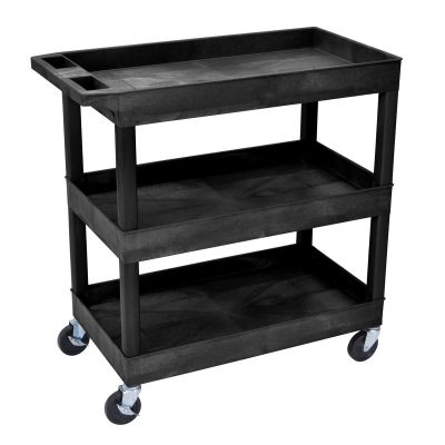 LUXEC111 image(0) - Luxor Luxor E-Series 3-Shelf Utility Cart