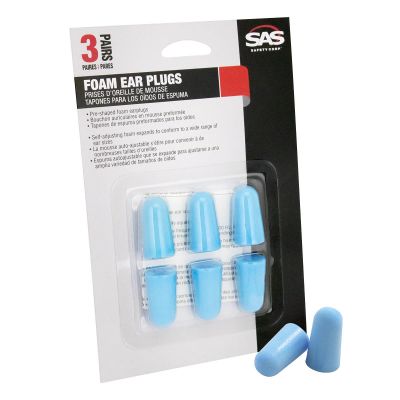 SAS6104 image(0) - SAS Safety 3-pr of Foam Ear Plug Blister pks