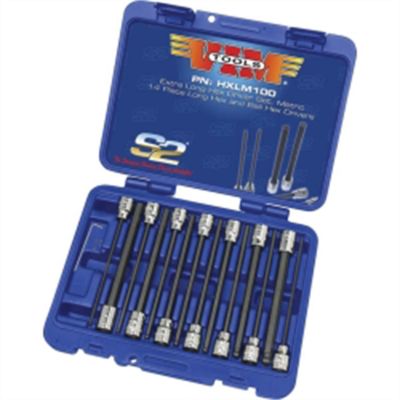 VIMHXL100 image(0) - VIM Tools Long Hex Driver Set Inch,14 Pc