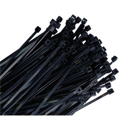 KTI78110-5 image(0) - K Tool International 5-PACK Cable Zip Tie 11 in. Black 100/bag 50 lb. Tensile