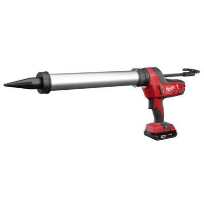 MLW2642-21CT image(0) - Milwaukee Tool M18 Cordless 20-oz Aluminum Barrel Caulk and Adhesive Gun Kit