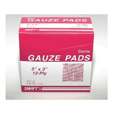 CSU67533 image(0) - Chaos Safety Supplies Gauze Pad 3 in. x 3 In. (Pack of 25)