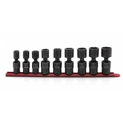 KDT84978 image(0) - GearWrench 9 Piece 1/2 Inch Drive 6 Point Standard X-Core Pinless Universal Impact SAE Socket Set