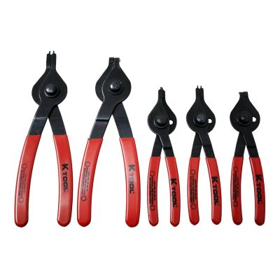 KTI55001 image(0) - K Tool International Pliers Set Snap Ring Reversible 5 Piece