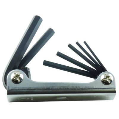 KTI71475 image(0) - K Tool International 7-Piece Folding Metric Hex Bit Set