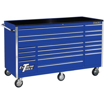 EXTRX722519RCBL image(0) - Extreme Tools 72 in. 19-Drawer Roller Cabinet, Blue