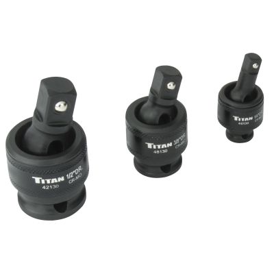 TIT40160 image(0) - TITAN 3 Pc. Impact Socket Universal Joint S