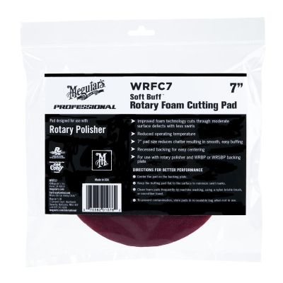 MEGWRFC7 image(0) - Meguiar's Automotive SOFT BUFF ROTARY FOAM CUTTING PAD (7")