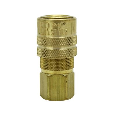 MILS715 image(0) - Milton Industries Industrial Coupler 1/4" NPT Female Brass Air Coupler, M-STYLE® Quick Connect Air Coupler, S-715